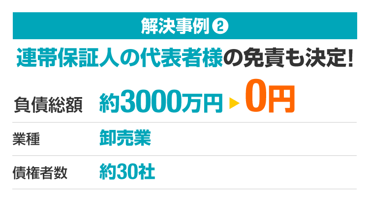 連帯保証人の代表者様の免責も決定sp